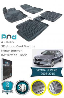 SKODA SUPER B 2008--2015 3D HAVUZLU PASPAS